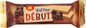 Вафлі Дебют шоколадний смак 32г Бісквіт-шоколад