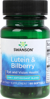 Добавка диетическая капсулы Лютеин и черника Swanson 60шт