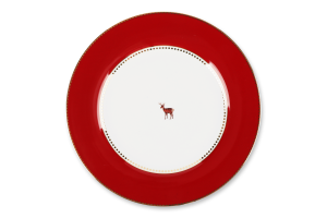 Тарілка PIP Studio LoveBirds темно-червона 26,5см
