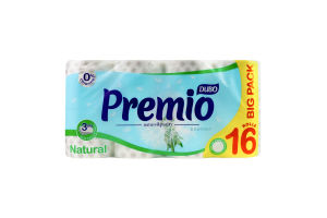 Бумага туалетная 3-х слойная Natural Premio Диво 16шт