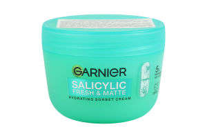 Крем-сорбет для лица для придания свежести и матовости коже увлажняющий с салициловой кислотой Garnier 85г