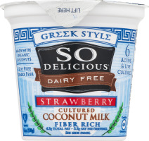 So Delicious Dairy Free Cultured Coconut Milk Greek Style Strawberry