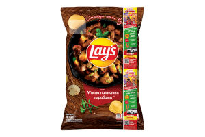 Чипси картопляні М'ясна пательня з грибами Lay's м/у 60г