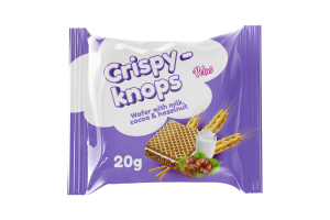 Вафлі Полюс Crispy-Knops З фундуком 20г