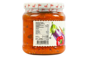 Икра баклажанная стерилизованная Yan с/б 470г