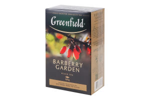 Чай черный цейлонский байховый листовой с ягодами и ароматом барбариса Barberry Garden Greenfield к/у 100г