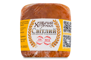 Хлеб пшеничный бездрожжевой на закваске Светлый Хлібний Гурман м/у 300г
