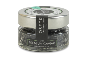 Ікра стерляді зерниста без консервантів Premium caviar Osetr в/ґ с/б 65г