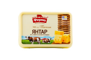 Сыр плавленый 60% пастоподобный Янтарь Ферма п/у 160г