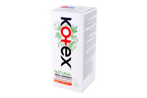 Прокладки женские гигиенические ежедневные Normal Natural Kotex 40шт