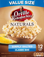 Orville Redenbacher's Gourmet Popping Corn Naturals Simply Salted Classic Bag Value Size - 12 CT