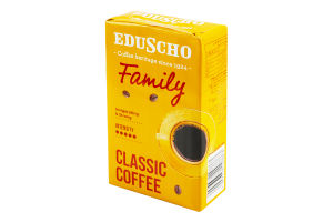 Кава натуральна смажена мелена Family Eduscho м/у 250г
