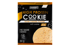 Печенье высокобелковое соленое с мякотью арахиса со вкусом карамели Frank&Oli м/у 50г