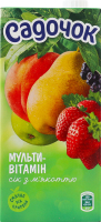 Сік з м'якоттю стерилізований Мультивітамін Садочок т/п 0.95л