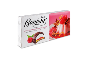 Десерт вкус Панна-котты и малины Bonjour к/у 232г