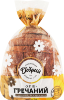 Хліб половинка в нарізці без дріжджів на заквасці Гречаний Добрий м/у 0.3кг