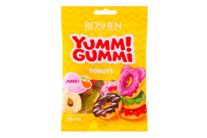 Цукерки желейні Donuts Yummi Gummi Roshen м/у 70г