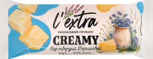 Сыр 50% твердый Сливочный Украинский прованс L'extra м/у 150г