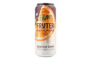 Пиво специальное 0.5л 4% пастеризованное со вкусом кофе и апельсина Капуоранж Fruter Белое Чернігівське ж/б
