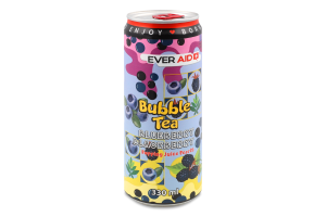Напій безалкогольний Bubble Tea Blueberry Blackberry слабогазований 330мл ж/б Ever Aid