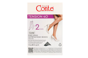 Напівпанчохи жіночі Conte elegant Tension 40den 23-25 natural 2пари