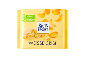 Шоколад білий із кукурудзяними та рисовими пластівцями Ritter Sport м/у 100г