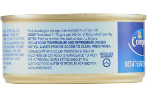 Companion Premium Cat Food Prime Filets with Ocean Whitefish & Tuna in Sauce 5.5 OZ