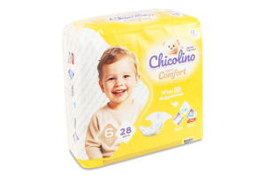 Підгузники для дітей 16+кг 6 Soft comfort Chicolino 28шт