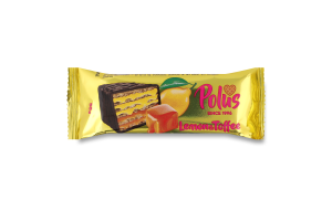 Торт вафельный глазированный с лимонной и карамельной начинками Polus м/у 50г