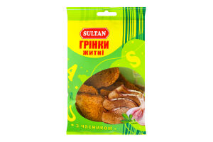 Грінки Sultan житні з часником