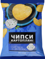 Чипси 7 110 г зі смаком сметани та зелені