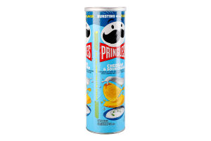 Снек пікантний Pringles смак сир чеддер-цибуля