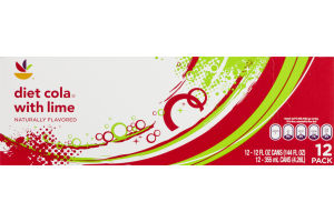 Ahold Diet Cola With Lime Soda - 12 CT