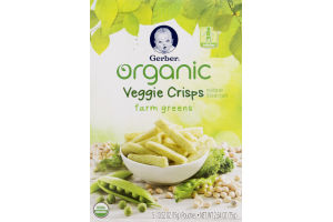 Gerber Organic Veggie Crisps Farm Greens - 5 CT