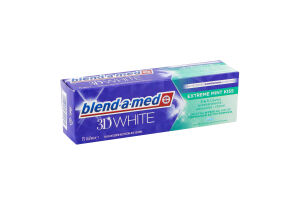 Паста зубная Экстремальный мятный поцелуй 3D White Blend-a-Med 75мл