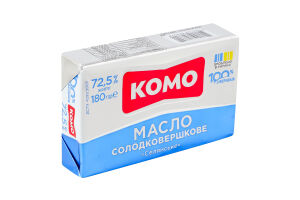 Масло сладкосливочное 72.5% Крестьянское Комо м/у 180г