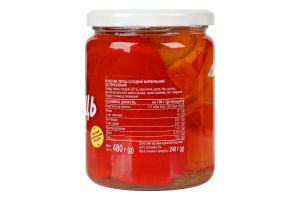 Перець солодкий маринований Novus 480г