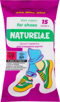 Салфетки влажные для очистки обуви Naturelle 15шт