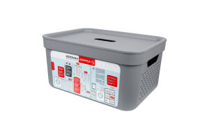 Корзина Simple 15л сірий матовий Алеана