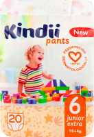 Трусики-підгузники для дітей 15+кг 6 Junior extra Pants Kindii 20шт