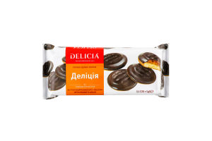 Печенье сдобное сбивное со вкусом апельсина Delicia м/у 135г