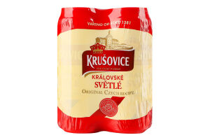 Пиво 4х500мл 4.2% светлое фильтрованное пастеризованное Kralovske Svetle Krusovice м/у