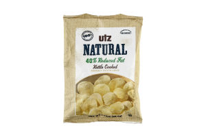 Utz Natural Gourmet Potato Chips Kettle Cooked 40% Reduced Fat