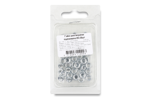 Гайка шестигранна оцинкована М4 50шт блістер Гроно-трейд