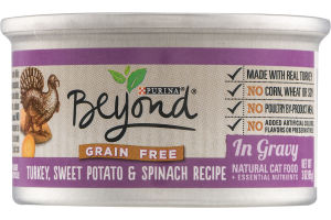 Purina Beyond Natural Cat Food Turkey, Sweet Potato & Spinach Recipe In Gravy