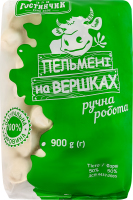 Пельмені заморожені м'ясні ручного виготовлення На вершках Гостинчик м/у 900г