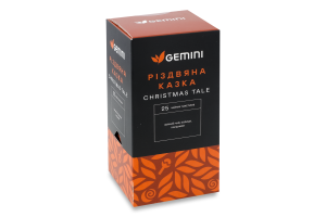 Чай чорний кенійський з духмяними спеціями та ароматом апельсина Різдвяна казка Gemini в/с к/у 25х1.5г