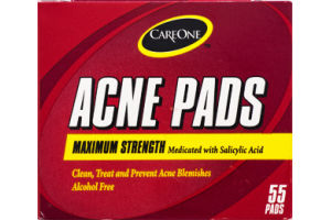 CareOne Maximum Strength Acne Pads- 55 CT