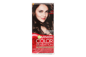 Крем-краска для волос Color Sensation Каштановый перламутр №4.0 Garnier