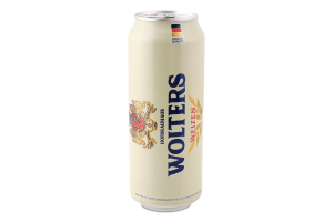 Пиво 0.5л 5.3% світле пшеничне нефільтроване непастеризоване Weizen Wolters з/б